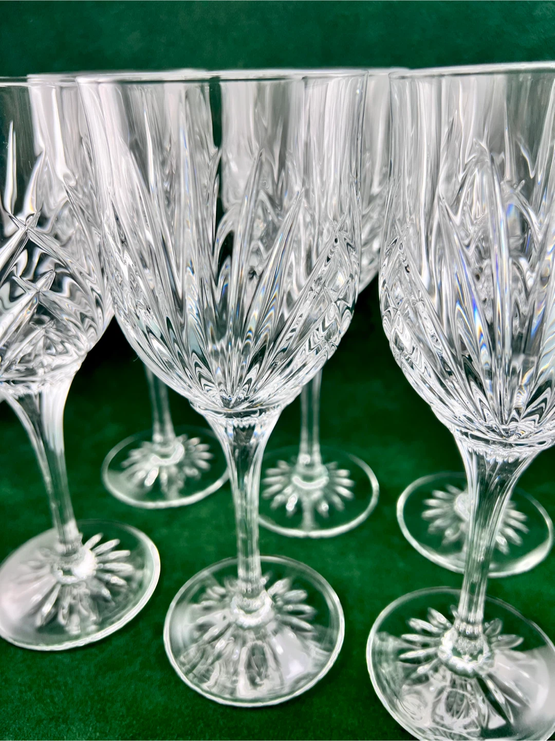 Set 6 fine crystal large water goblets - photo 4