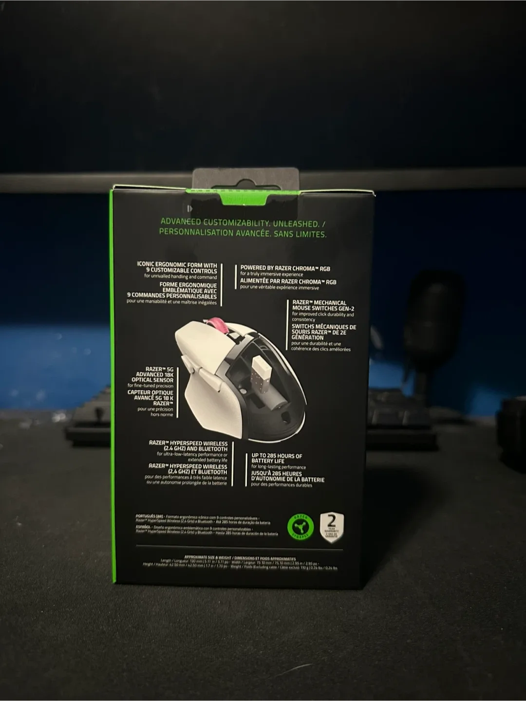 Razer Basilisk V3 X Hyperspeed White Edition Gaming Mouse image indicator(2)