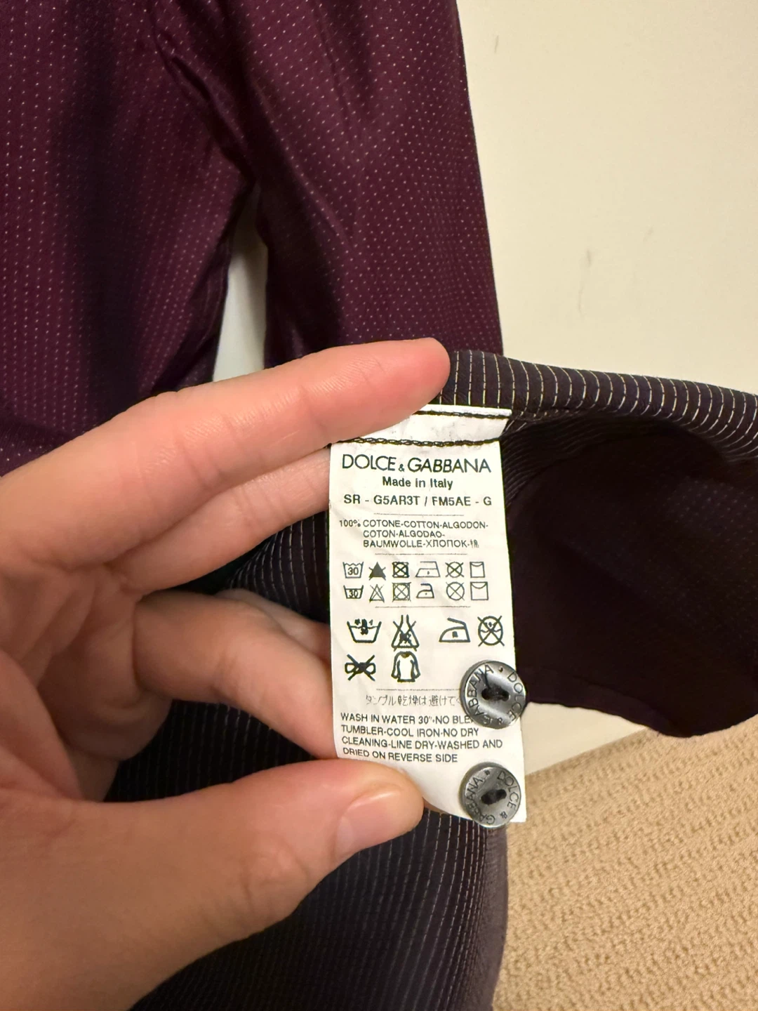 Dolce & Gabbana Men’s Dress Shirt Size 15 / 38 - photo 4