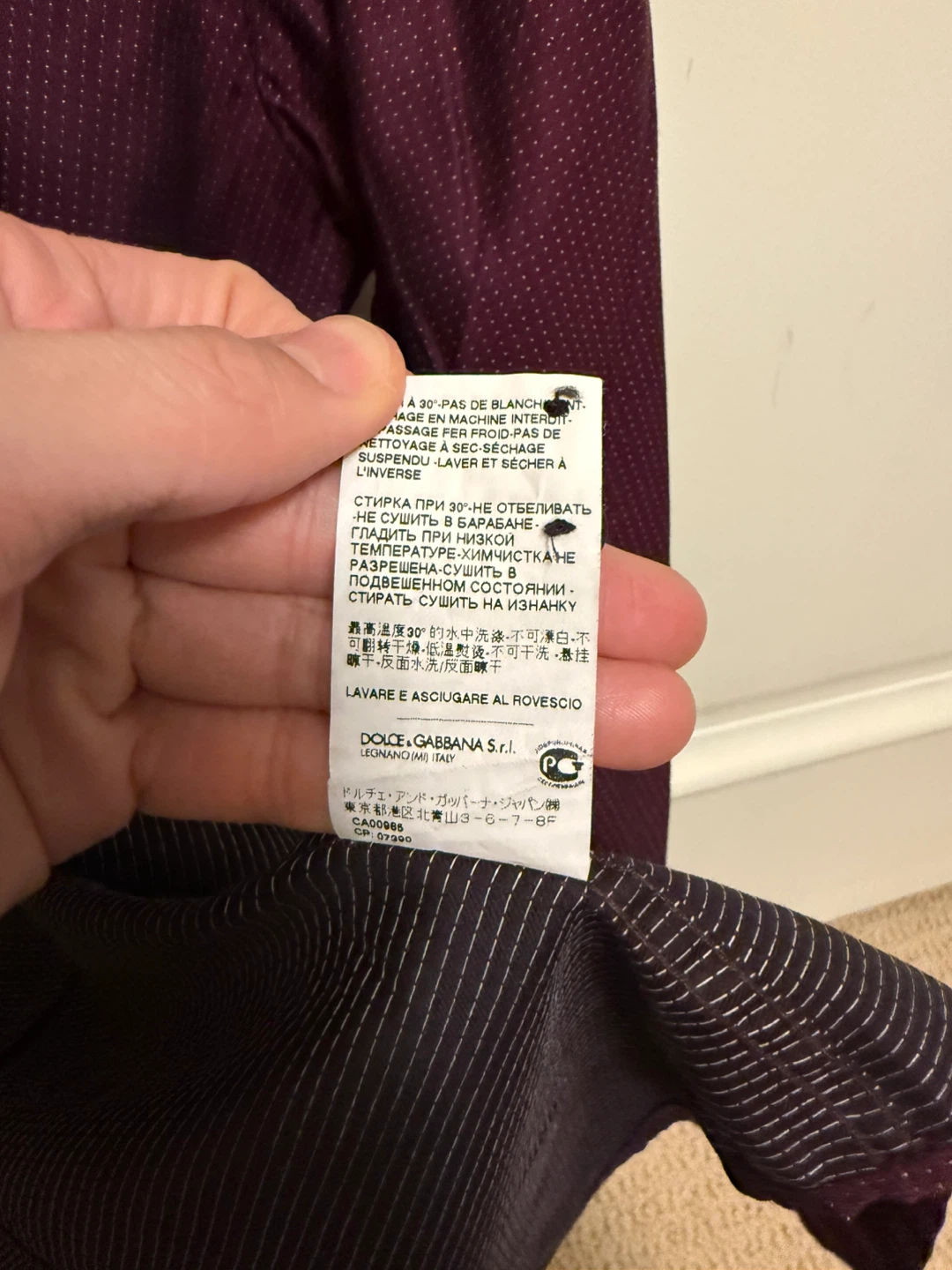 Dolce & Gabbana Men’s Dress Shirt Size 15 / 38 - photo 5