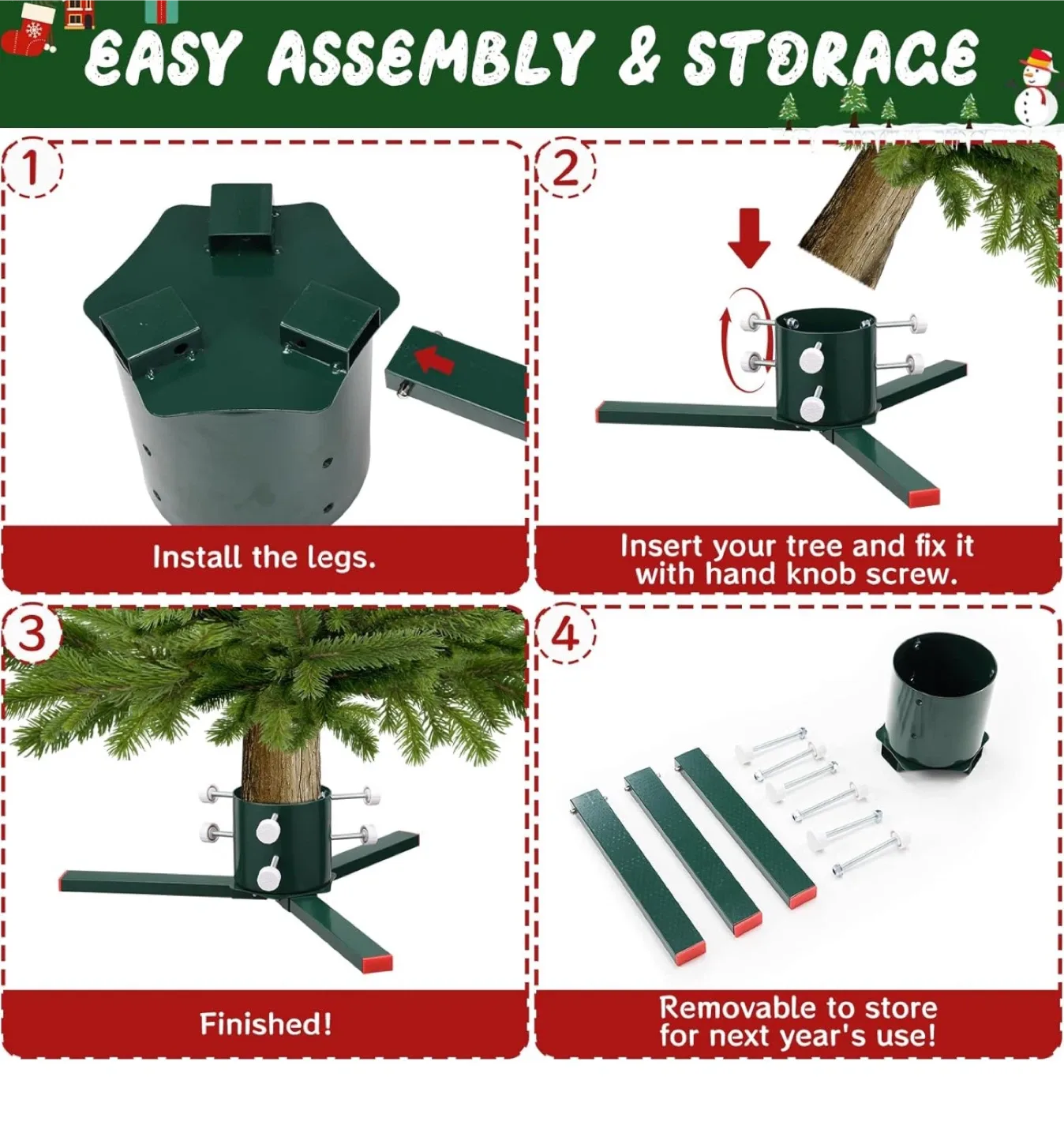 Detachable Sturdy Christmas Tree Stand image indicator(5)