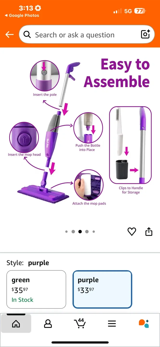 ZealSound Ray FG Purple Children's Mop