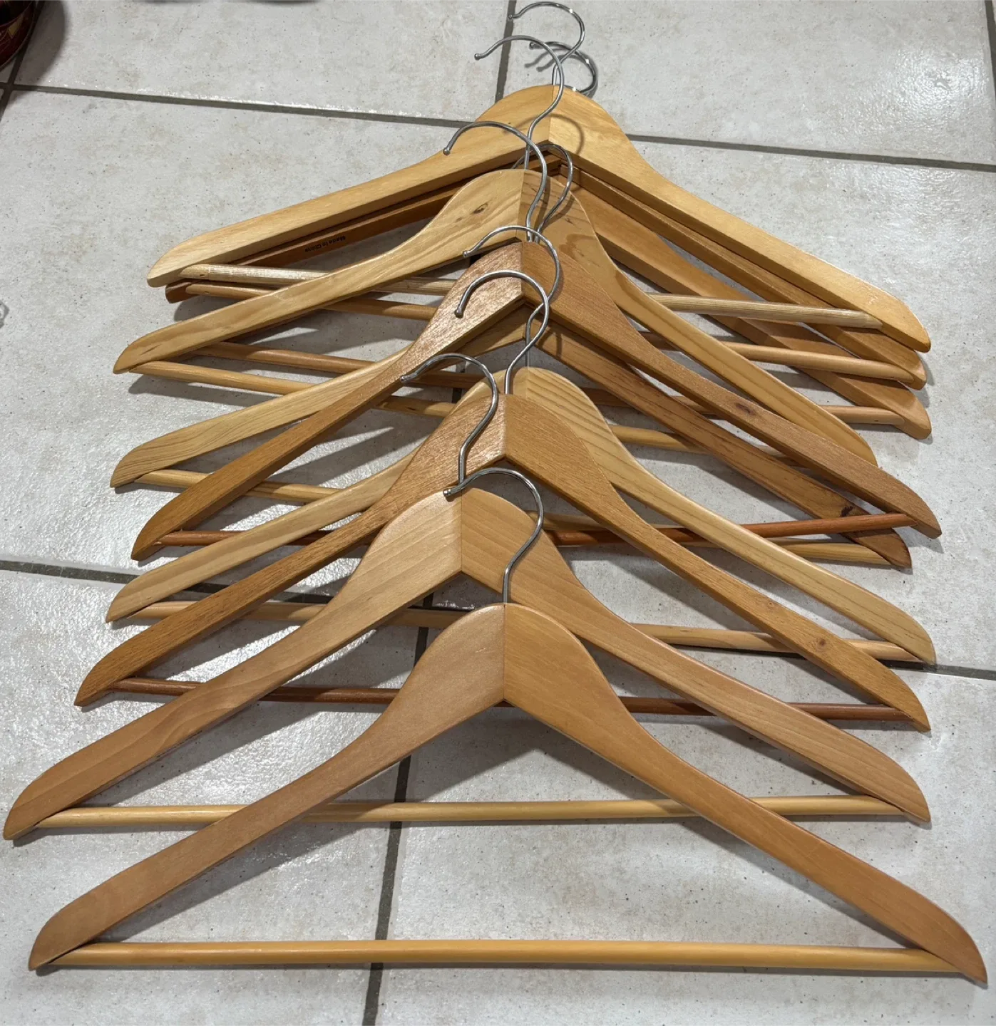 Wooden Clothes Hangers - Set of 10