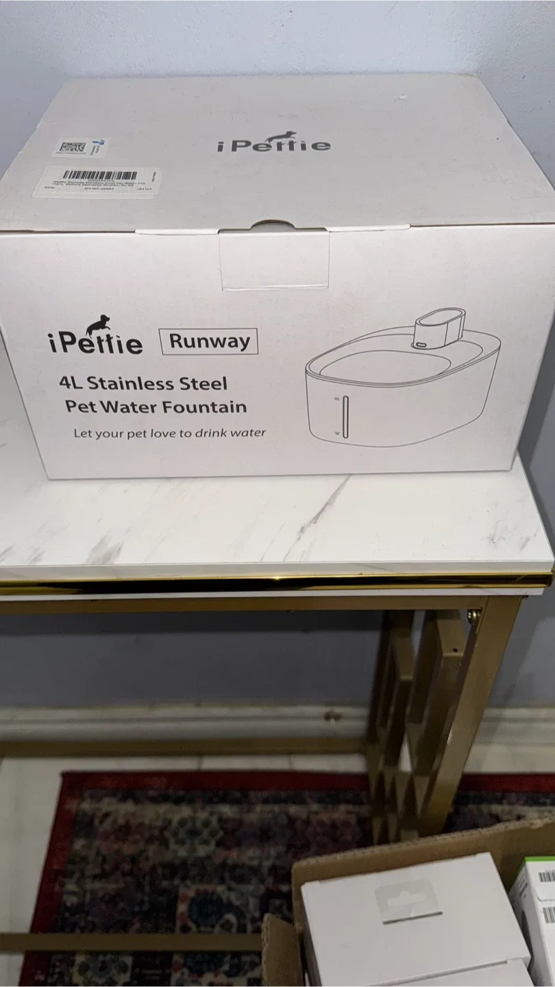 iPettie Runway 4L Stainless Steel Pet Water Fountain