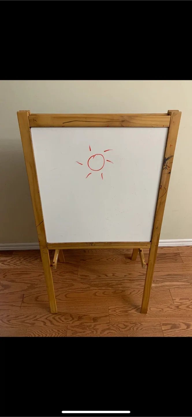 Drawing Black/White board Easel Stand image indicator(5)