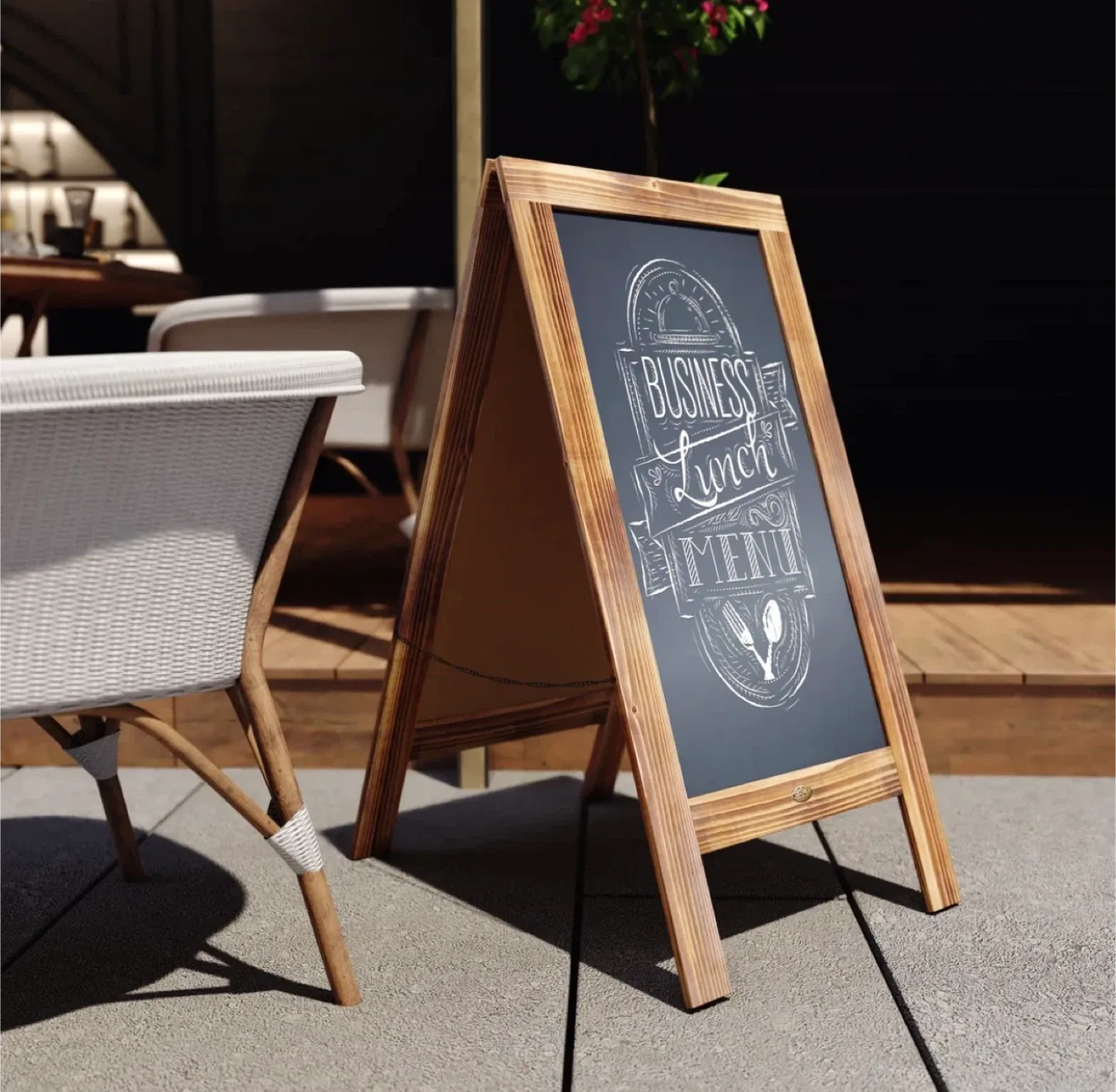 Drawing Black/White board Easel Stand image indicator(9)