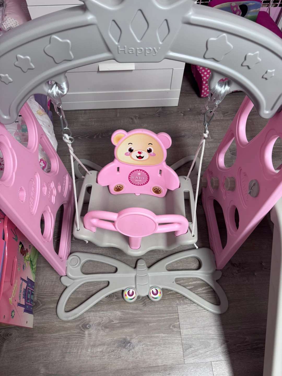 Baby Swing and Slide Set - Pink & Gray - photo 2