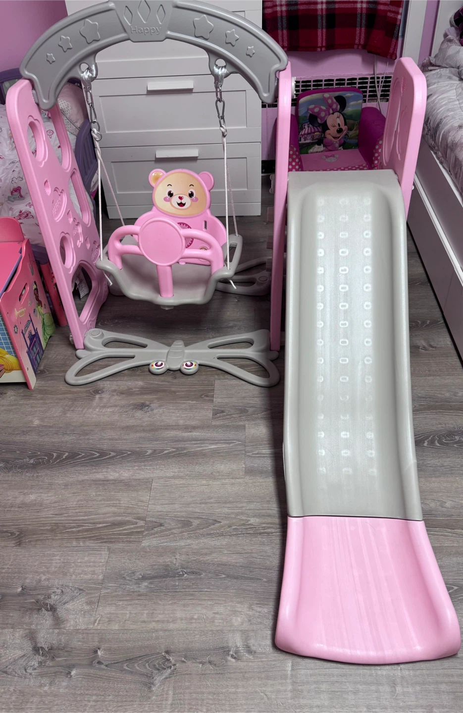 Baby Swing and Slide Set - Pink & Gray - photo 3