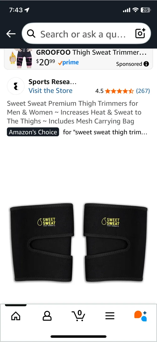 Sweet Sweat Thigh Trimmers - New in Package! image indicator(2)