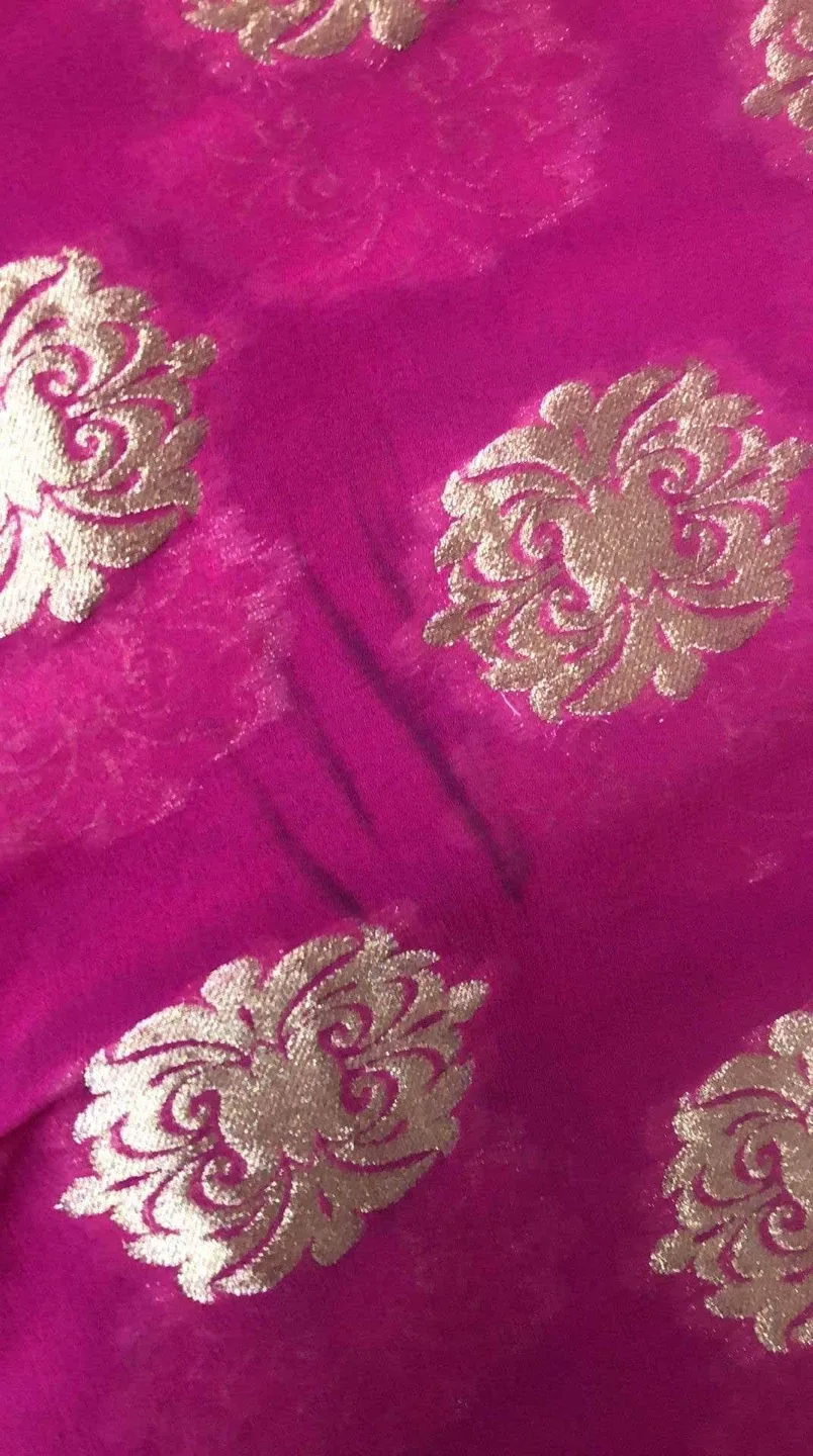 Pink & Golden Dupatta image indicator(8)