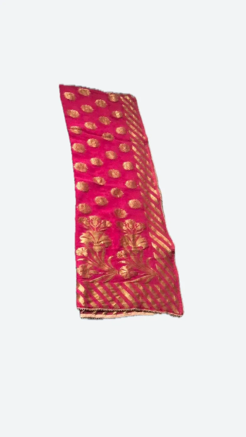 Pink & Golden Dupatta