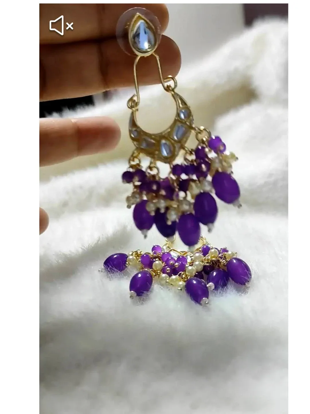 Purple Dangle Earrings