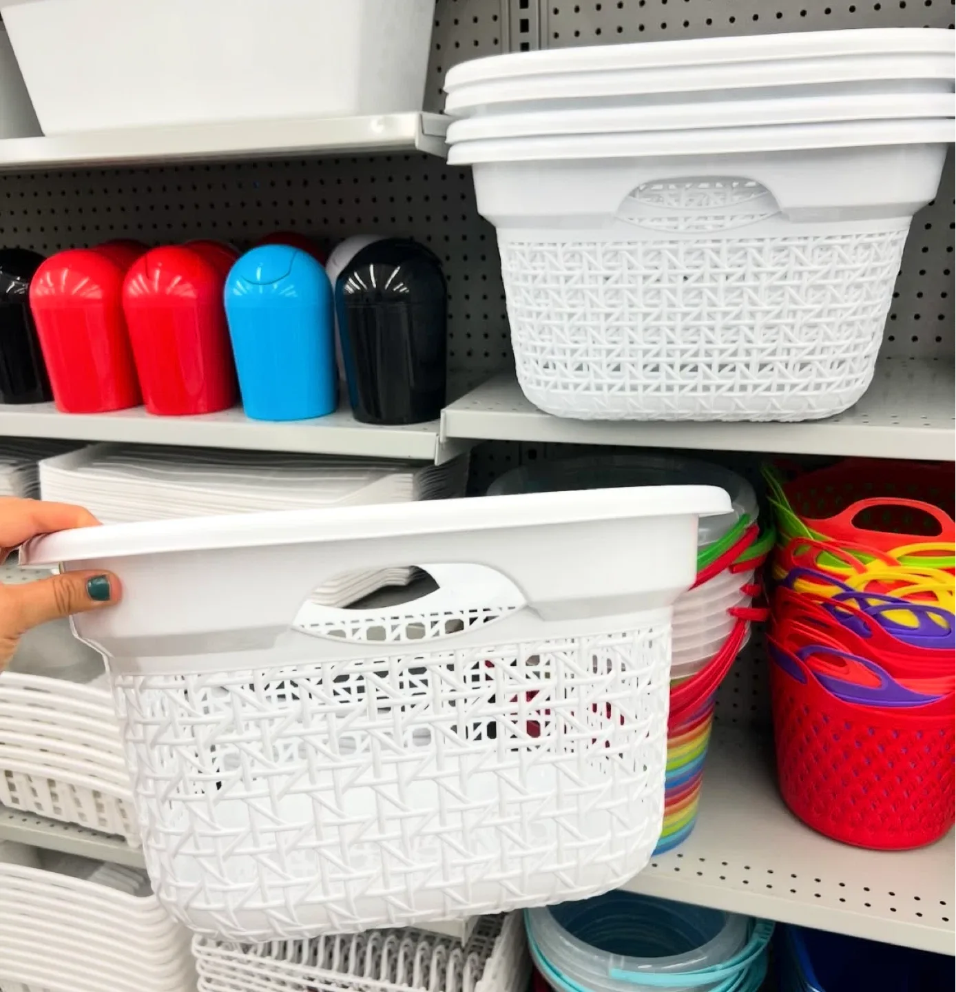 Plastica White Laundry Basket - check pics image indicator(2)