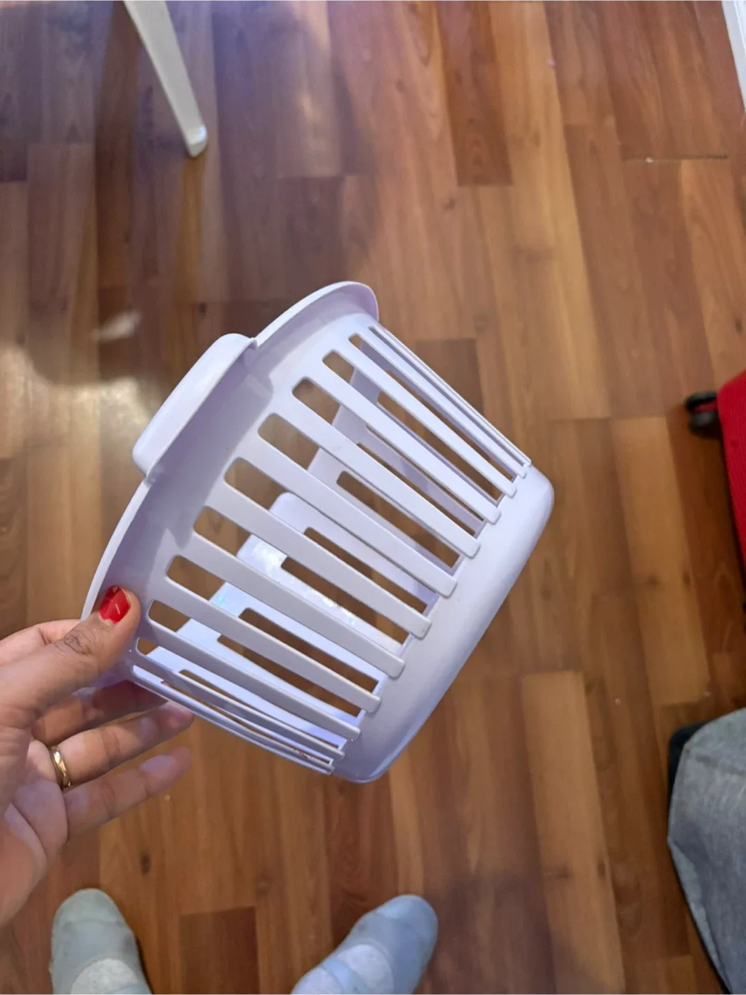 White Plastic Storage Basket