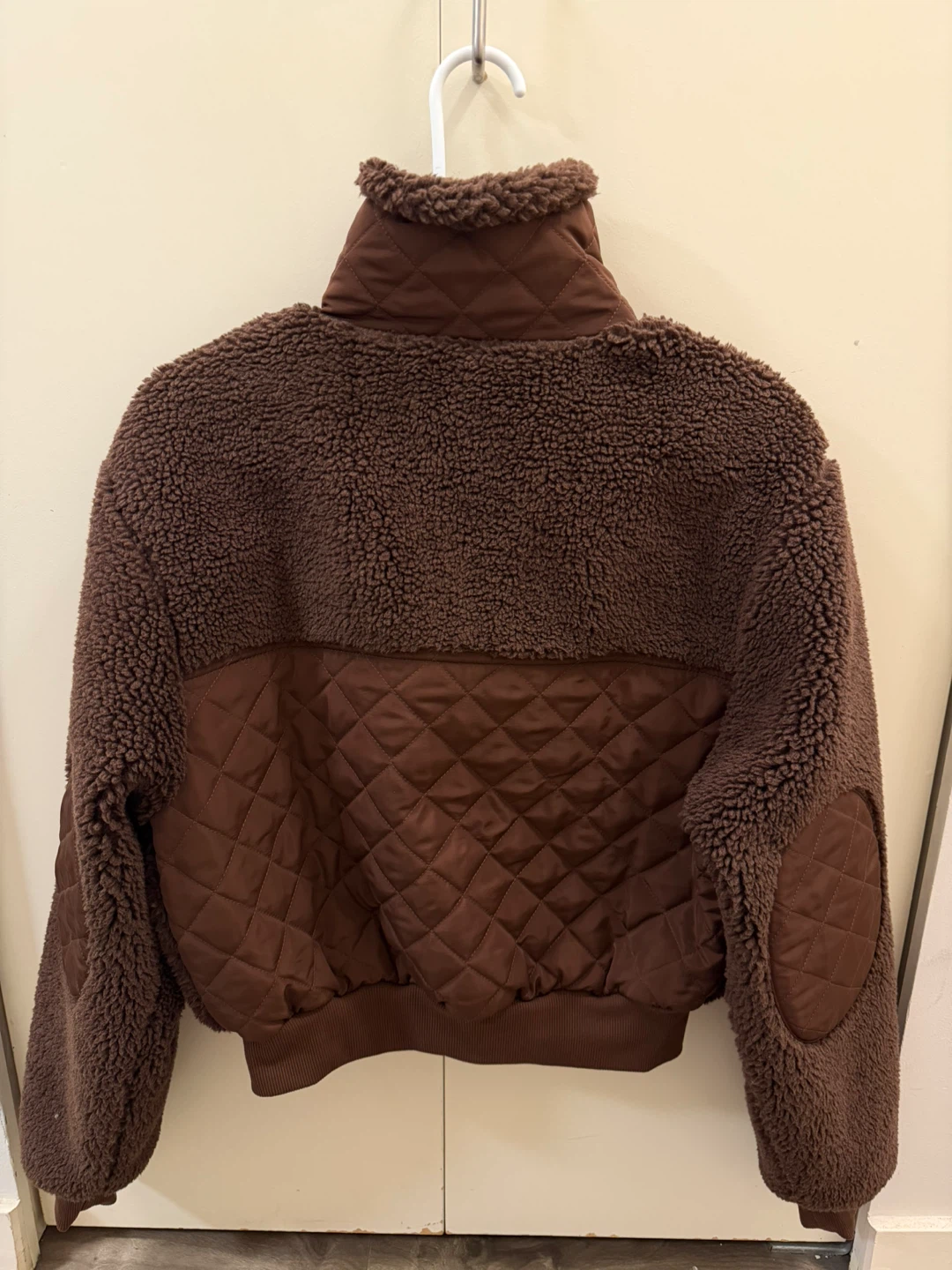 ALO Sherpa Edge Bomber Jacket Brownstone - Size XS - photo 4
