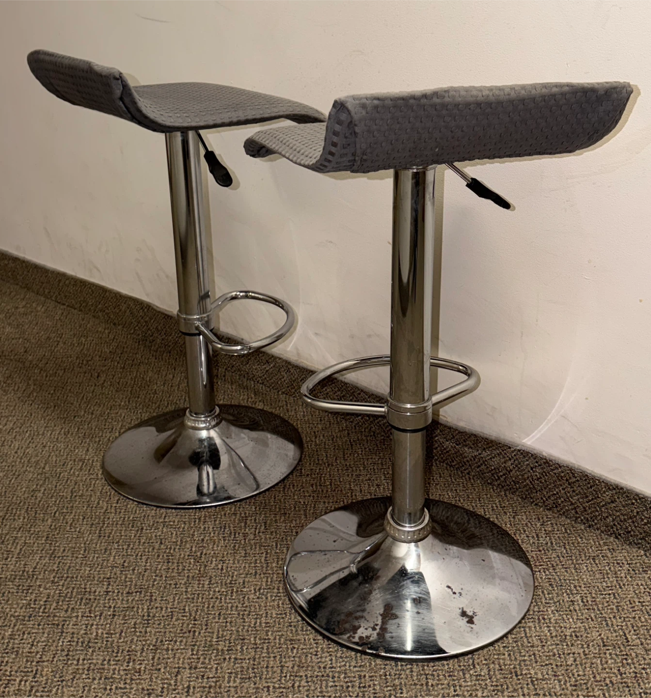 Grey Adjustable Bar Stools - photo 2
