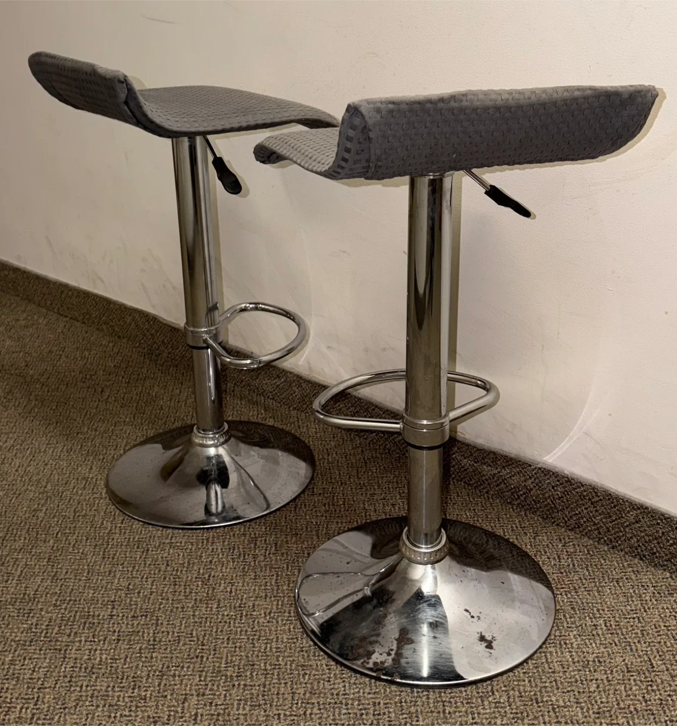 Grey Adjustable Bar Stools image indicator(2)