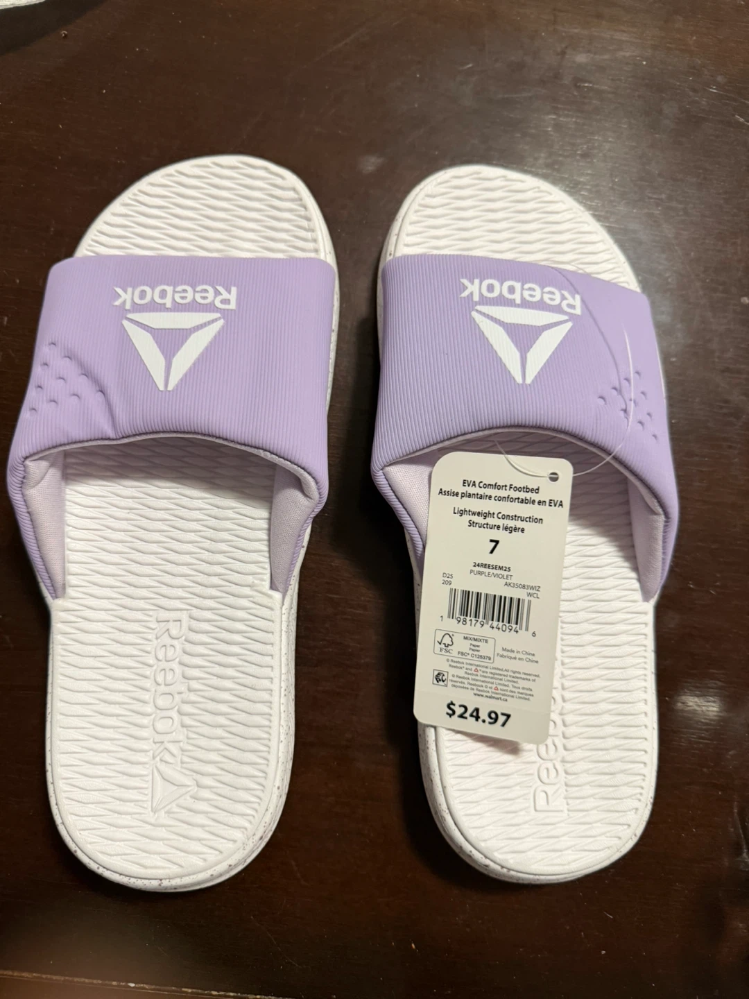Reebok Comfort Footbed Slides - Size 7 - photo 2