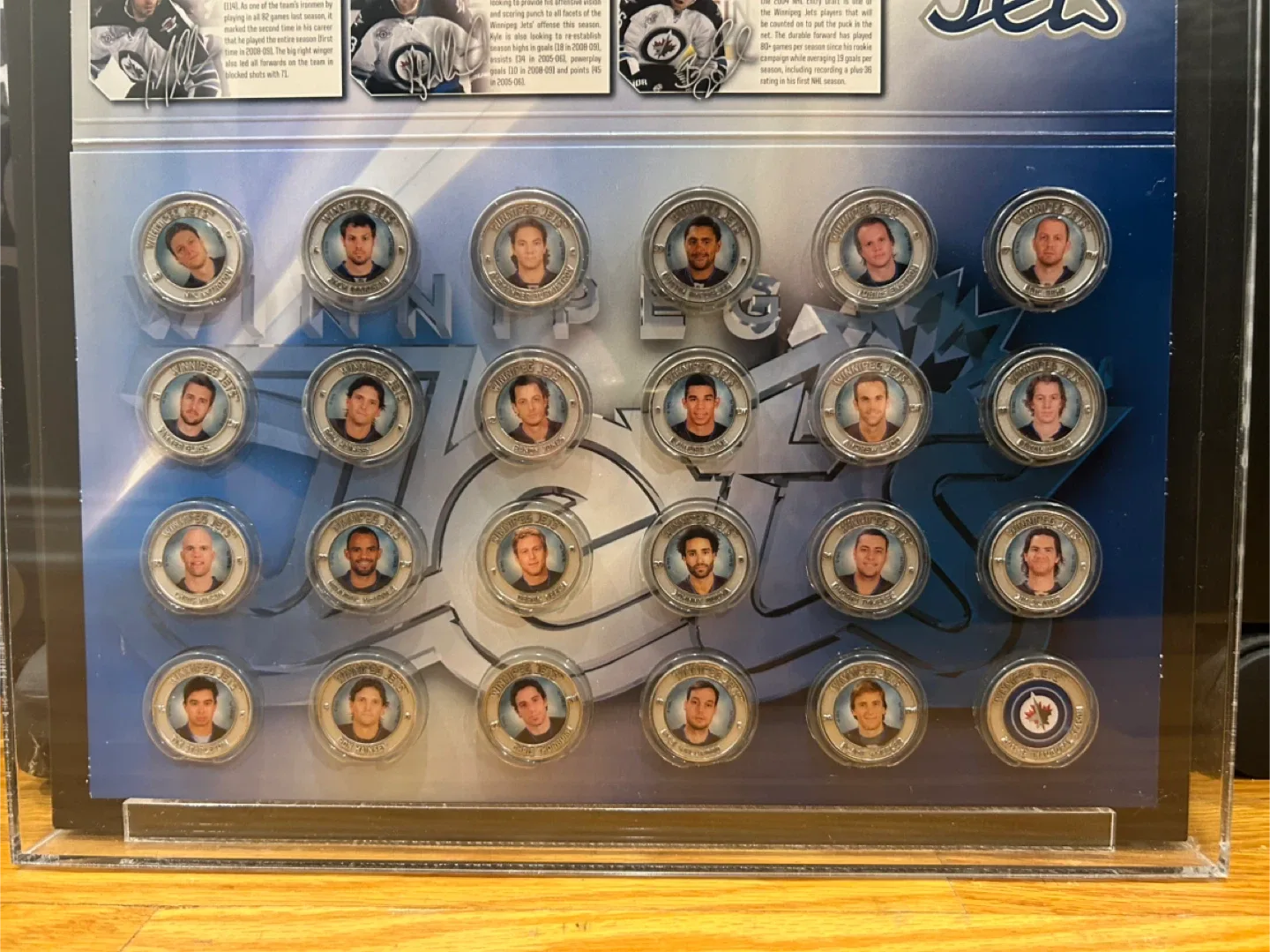 Winnipeg Jets Framed Collector's Display image indicator(5)