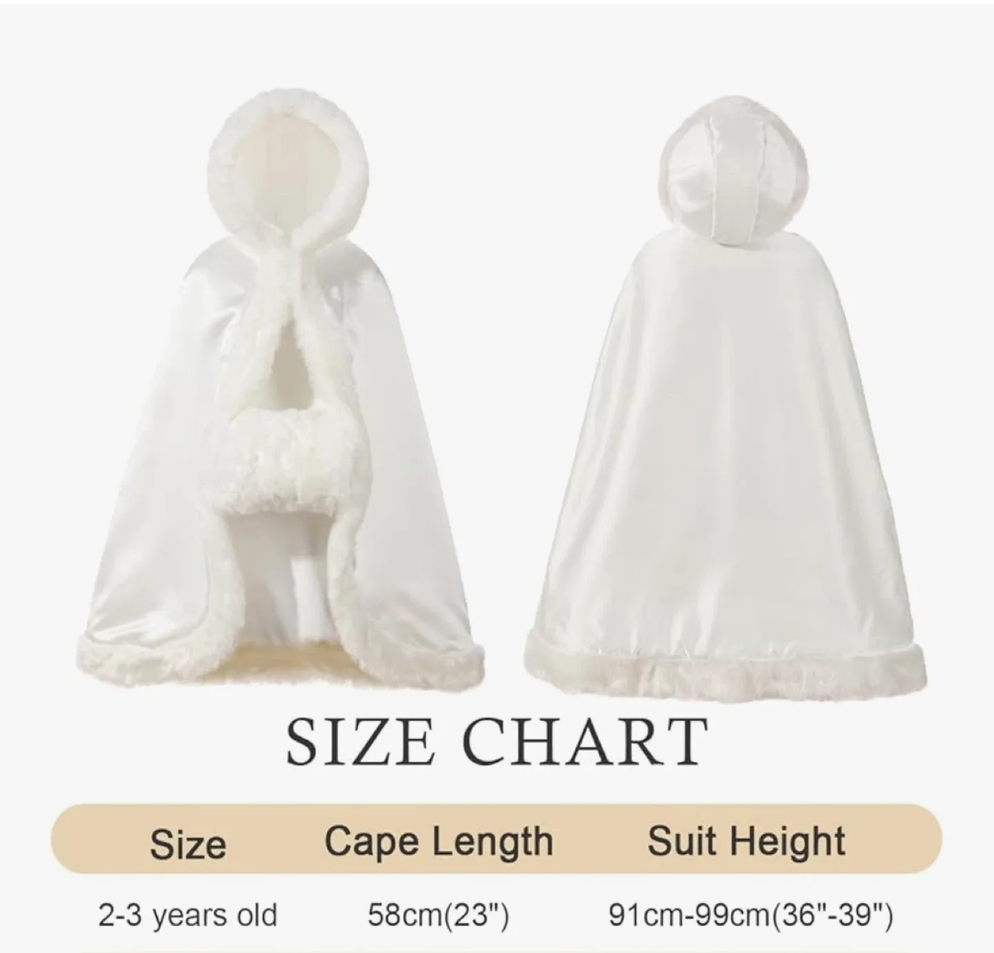 BEAUTELICATE Flower Girl Hooded Fur Cape - NEW image indicator(5)