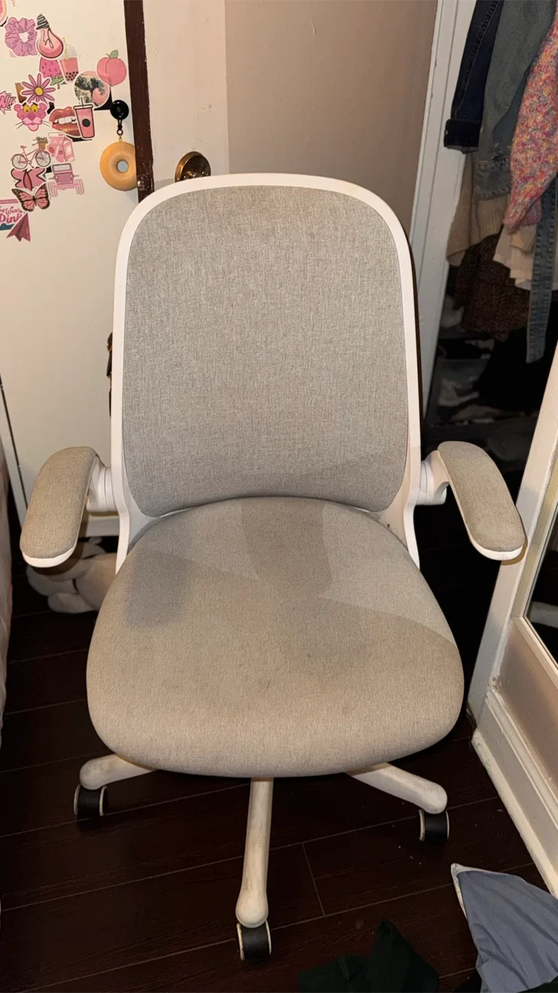 Grey Office Chair with Adjustable Arms
