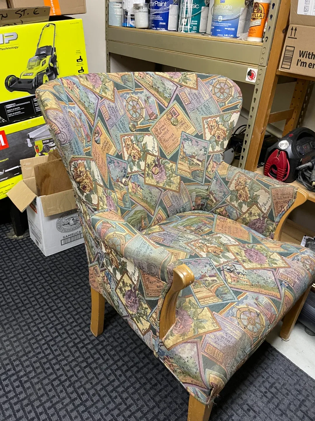 wingback armchair