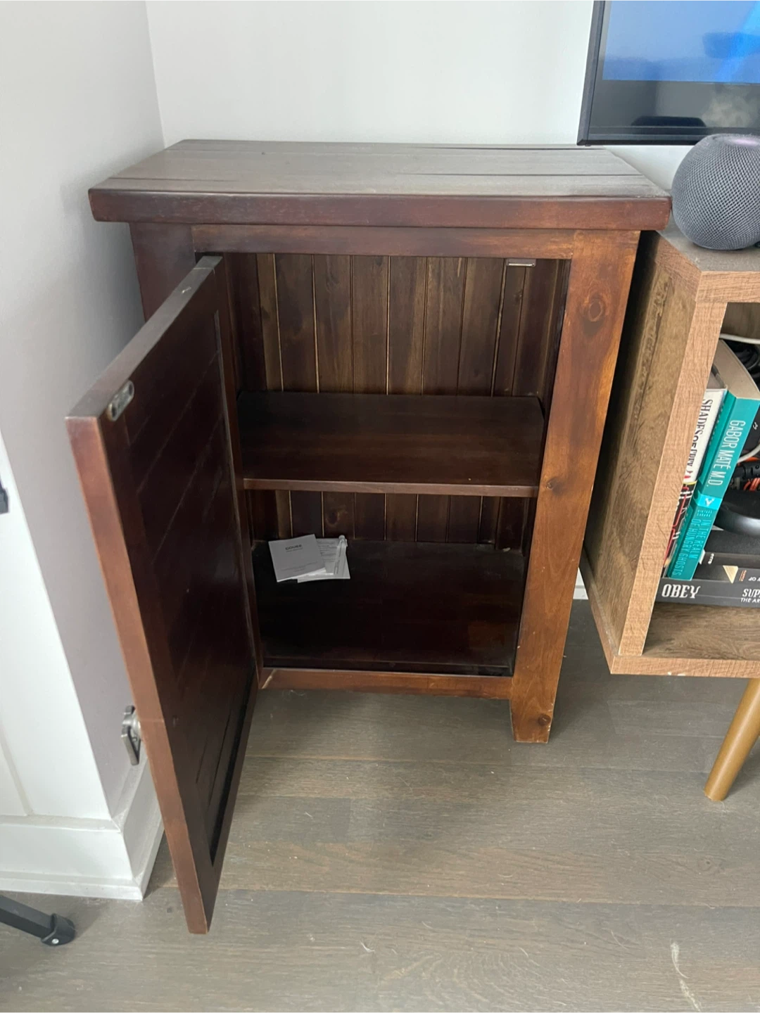 Small Solid Wood Side Cabinet – Compact & Sturdy - photo 2