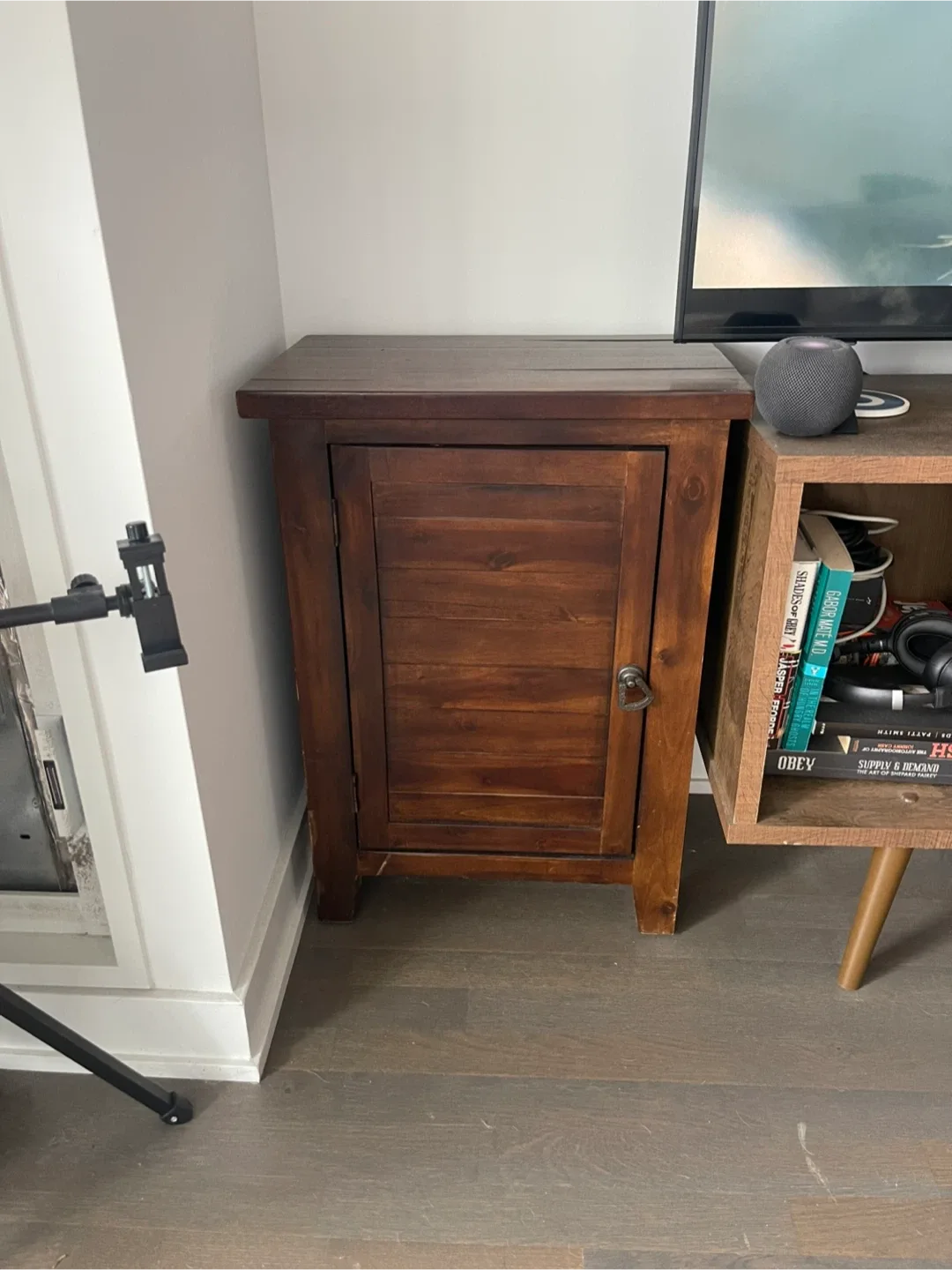 Small Solid Wood Side Cabinet – Compact & Sturdy