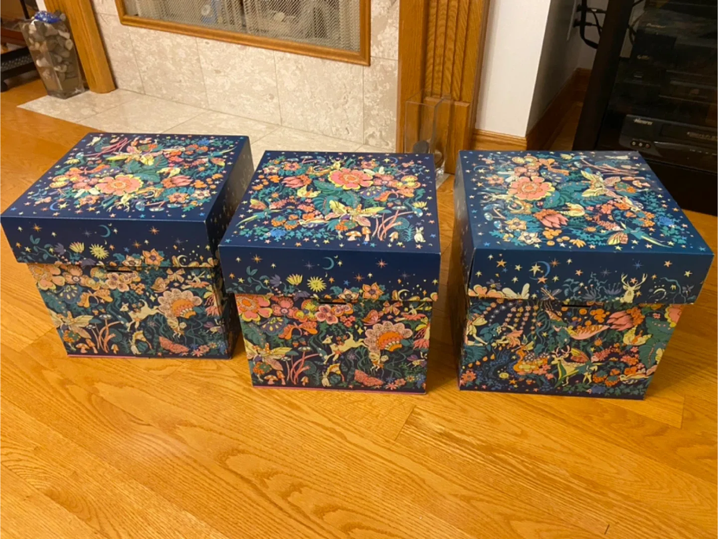 Set of 3 Rifle Paper Co. Storage Boxes