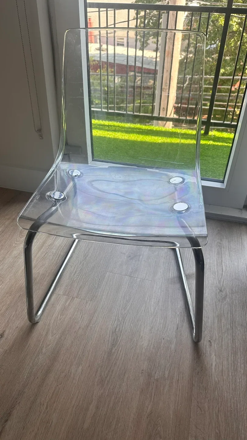 IKEA TOBIAS Chair - Clear/Chrome Plated