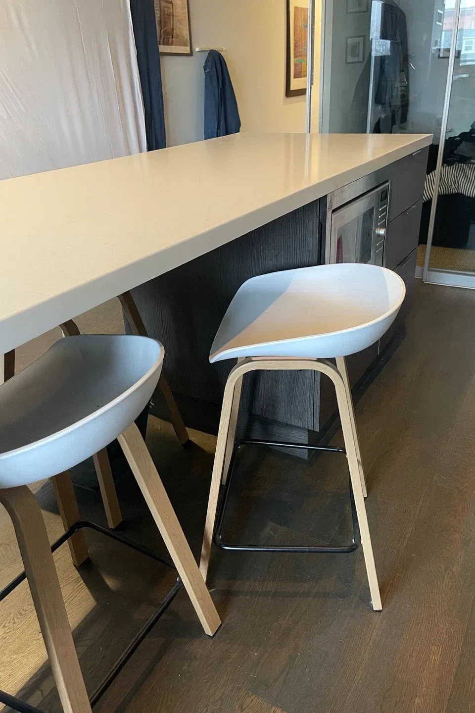 Scandinavian Modern Bar Stools (Set of 4) – 26” Seat Height