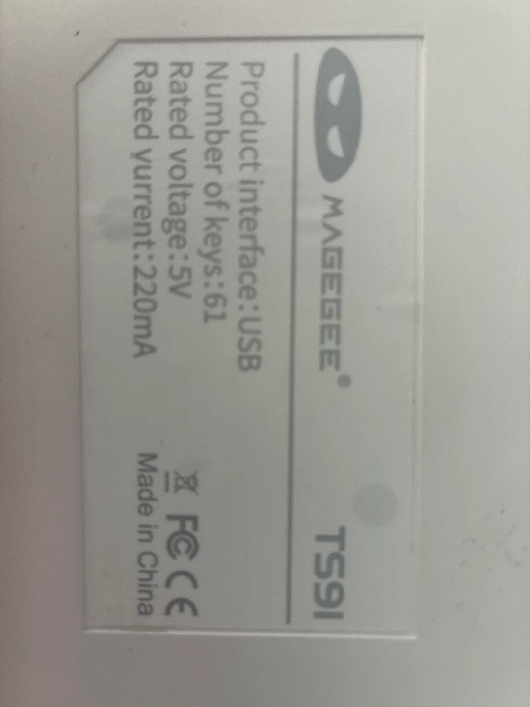 MageGee TS91 Mechanical Keyboard - White - photo 2