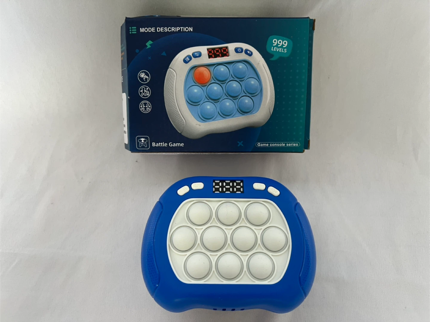 Pop Game Fidget Toy, 6 Modes LED, Kids Blue - photo 2
