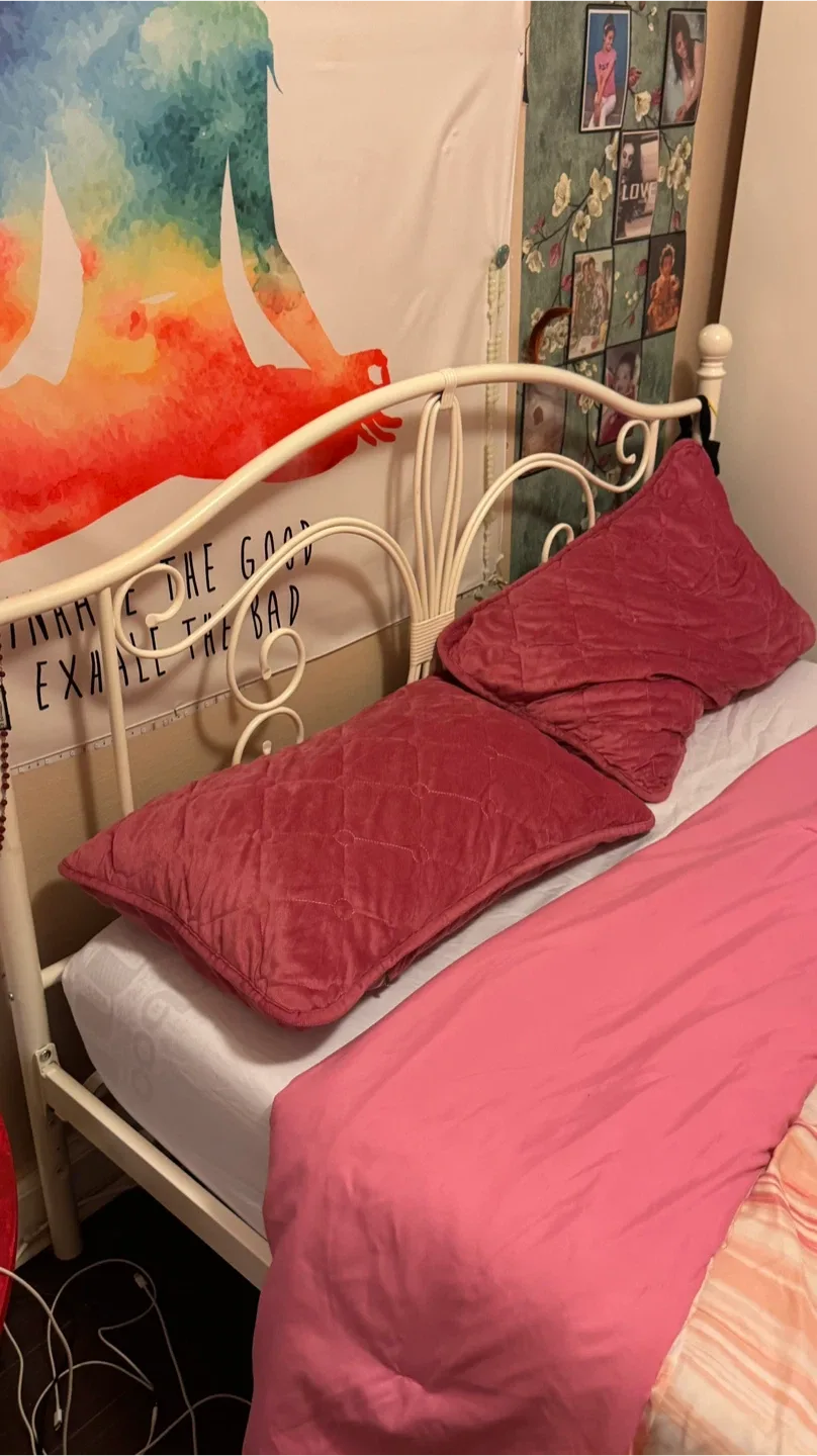 White Metal Bed Frame (Full Size) image indicator(2)