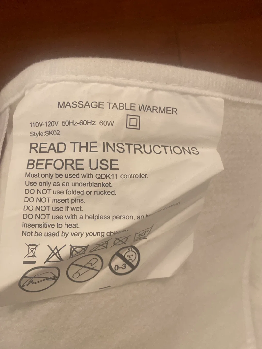 Massage Table Warmer - Style SK02