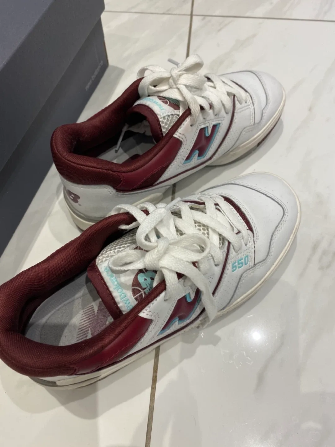 New Balance 550 White Burgundy