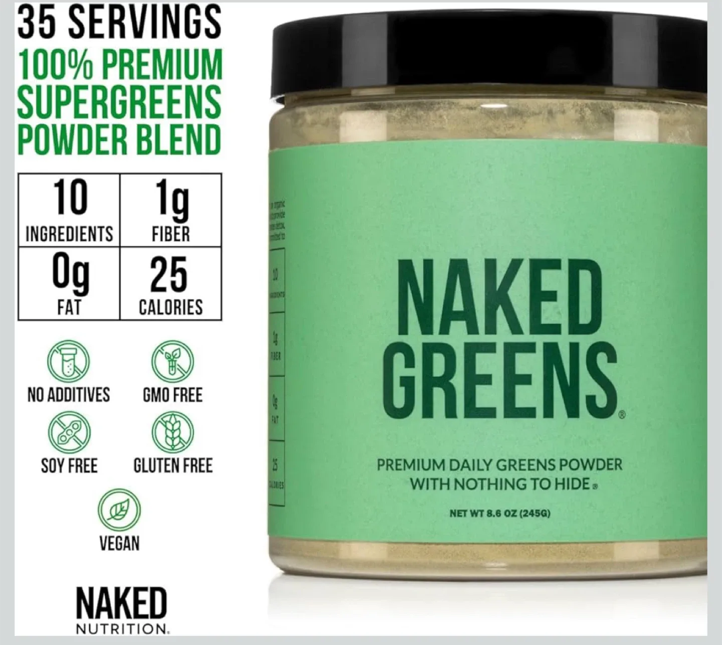 *New* Naked Greens Superfood + 1kg Creatine