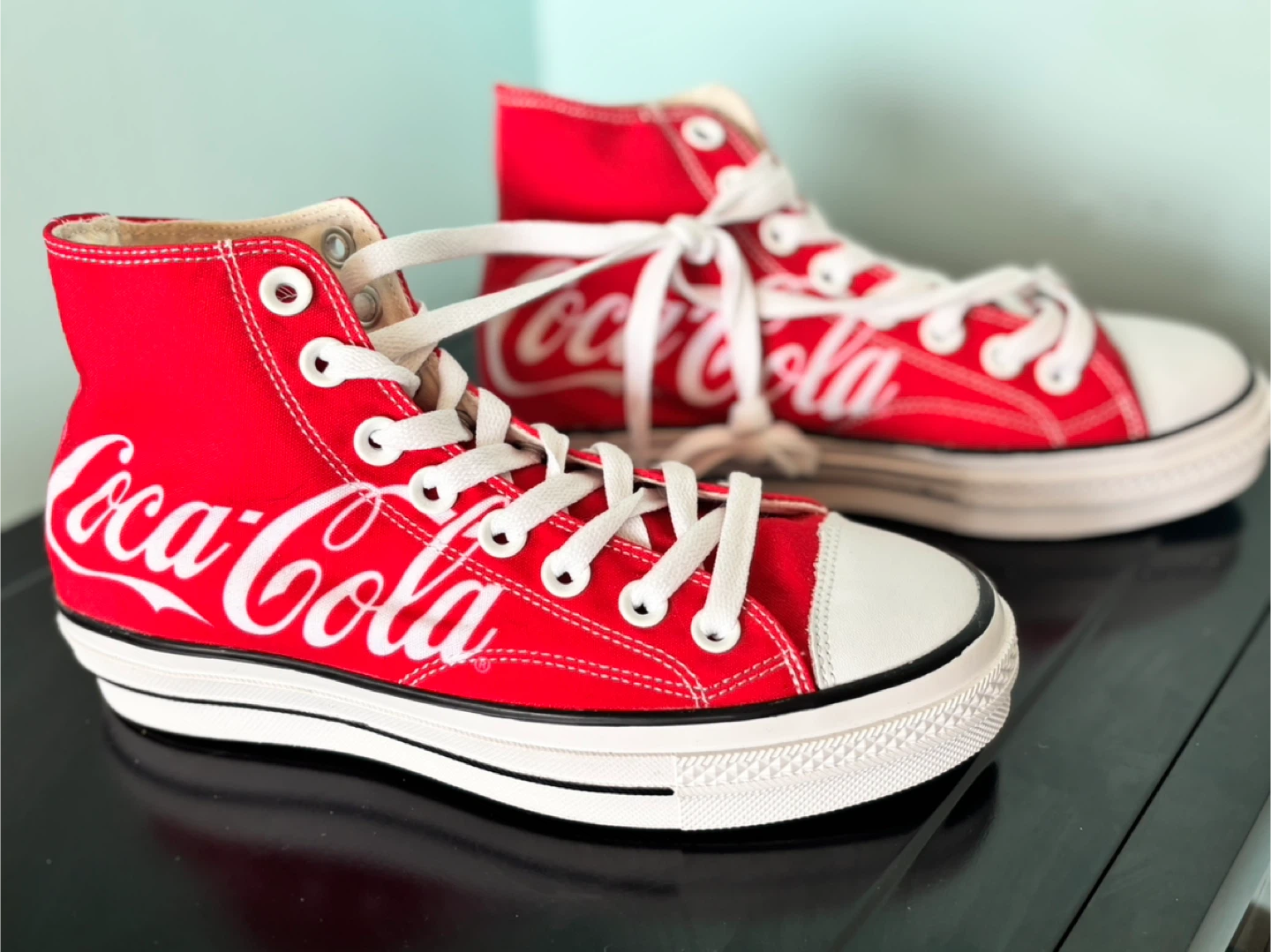 Never worn! Coca-Cola High Top Sneakers - Women's 7 / Men's 5 - photo 3
