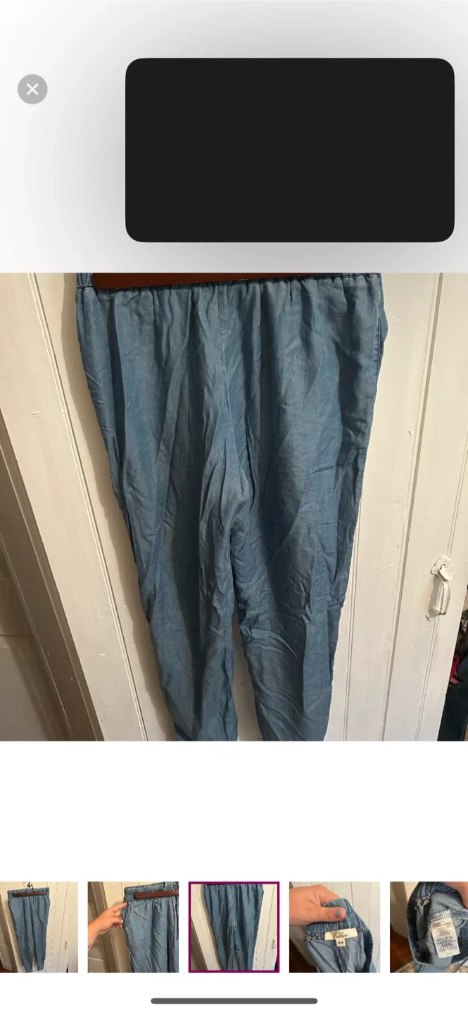 Harlow Blue Lyocell Jogger Pants - Size M image indicator(3)