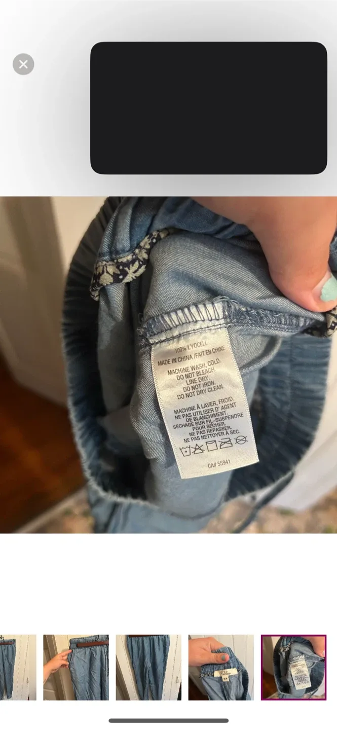 Harlow Blue Lyocell Jogger Pants - Size M image indicator(5)