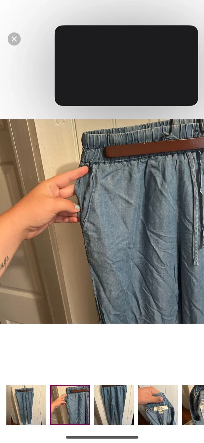Harlow Blue Lyocell Jogger Pants - Size M image indicator(2)