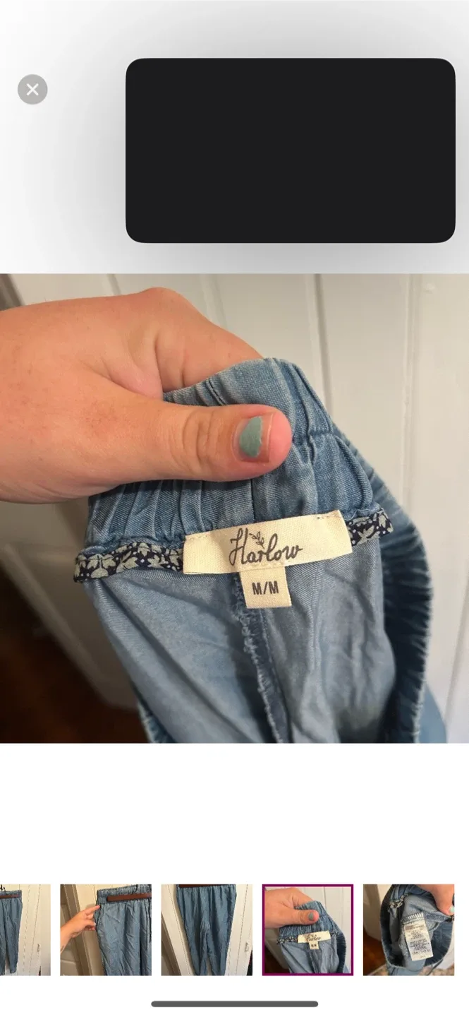 Harlow Blue Lyocell Jogger Pants - Size M image indicator(4)