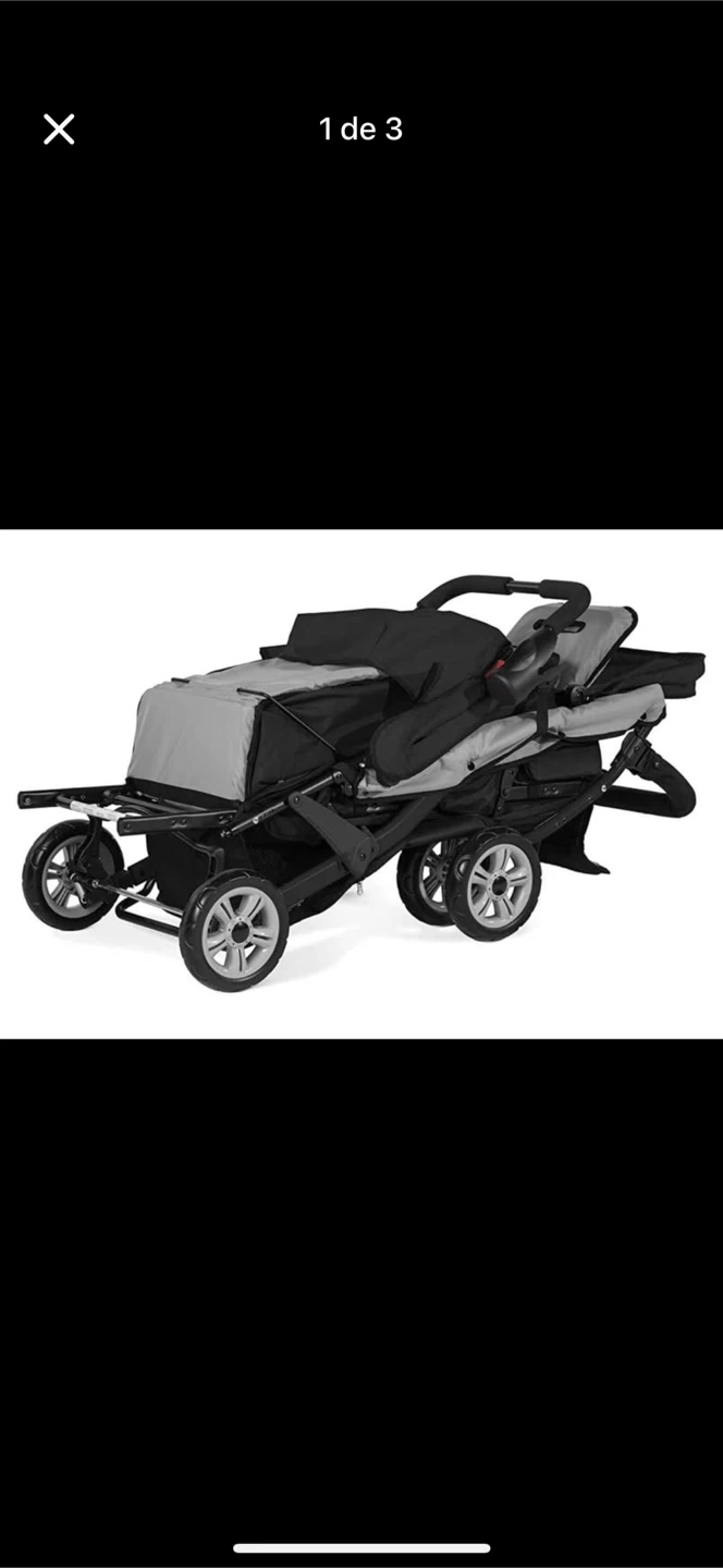 Gaggle Compass Triple Stroller - Black - photo 3