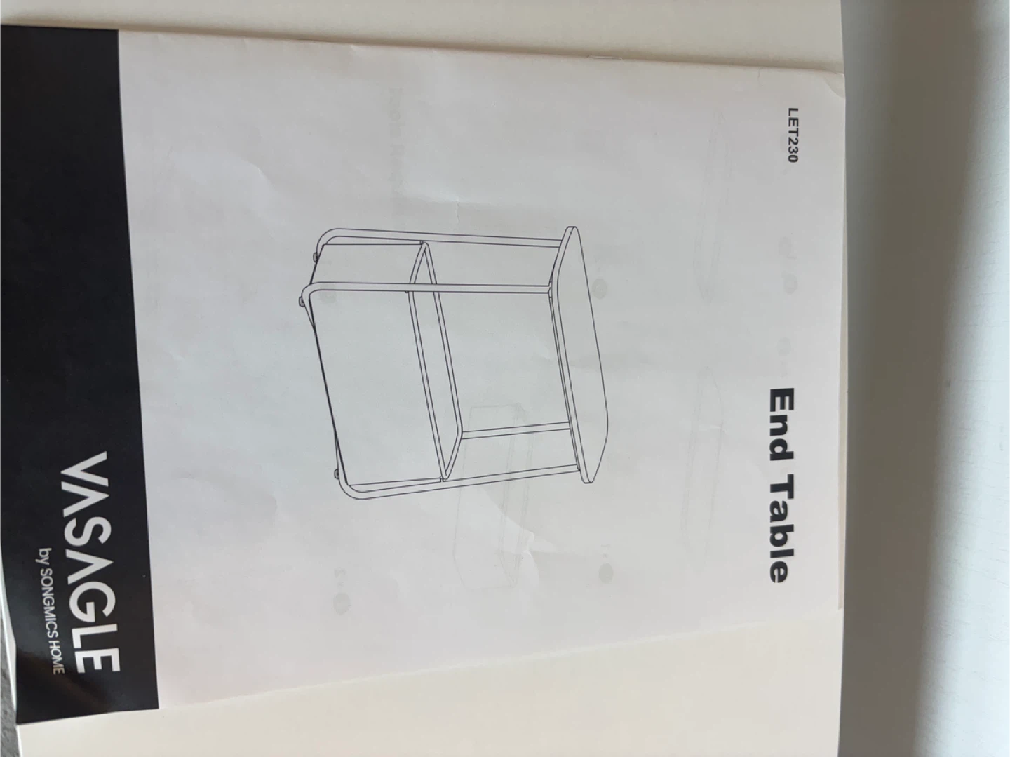 End Table - White & Camel Brown - photo 4