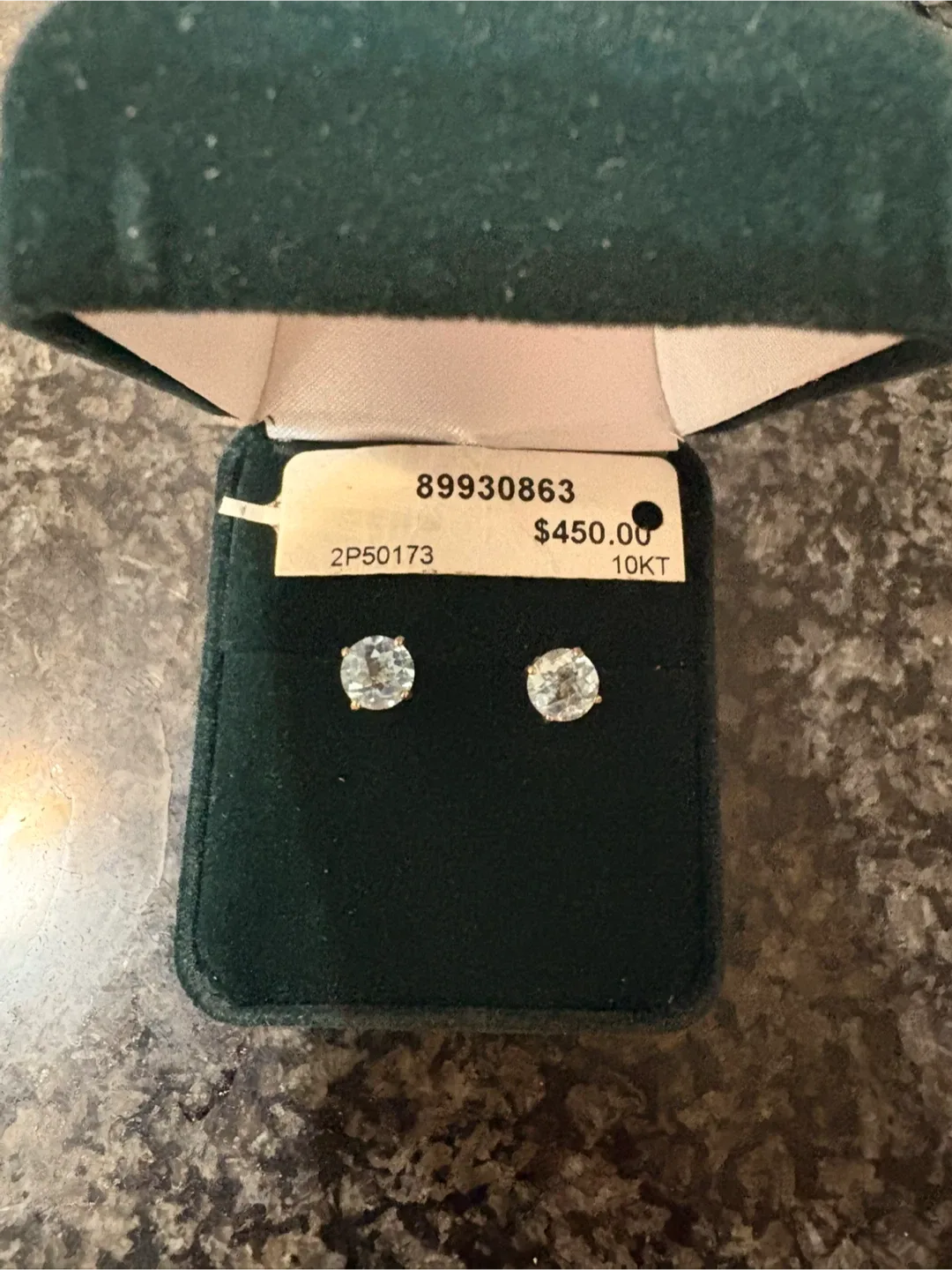 10KT Blue Topaz Stud Earrings
