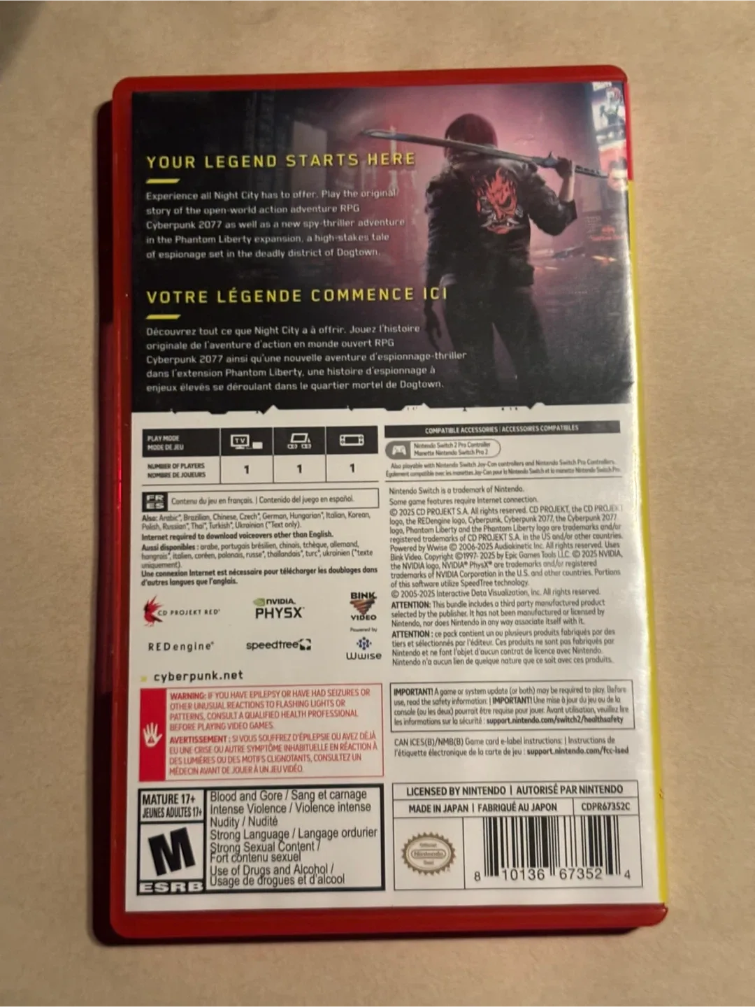 Cyberpunk 2077 Nintendo Switch Game image indicator(2)