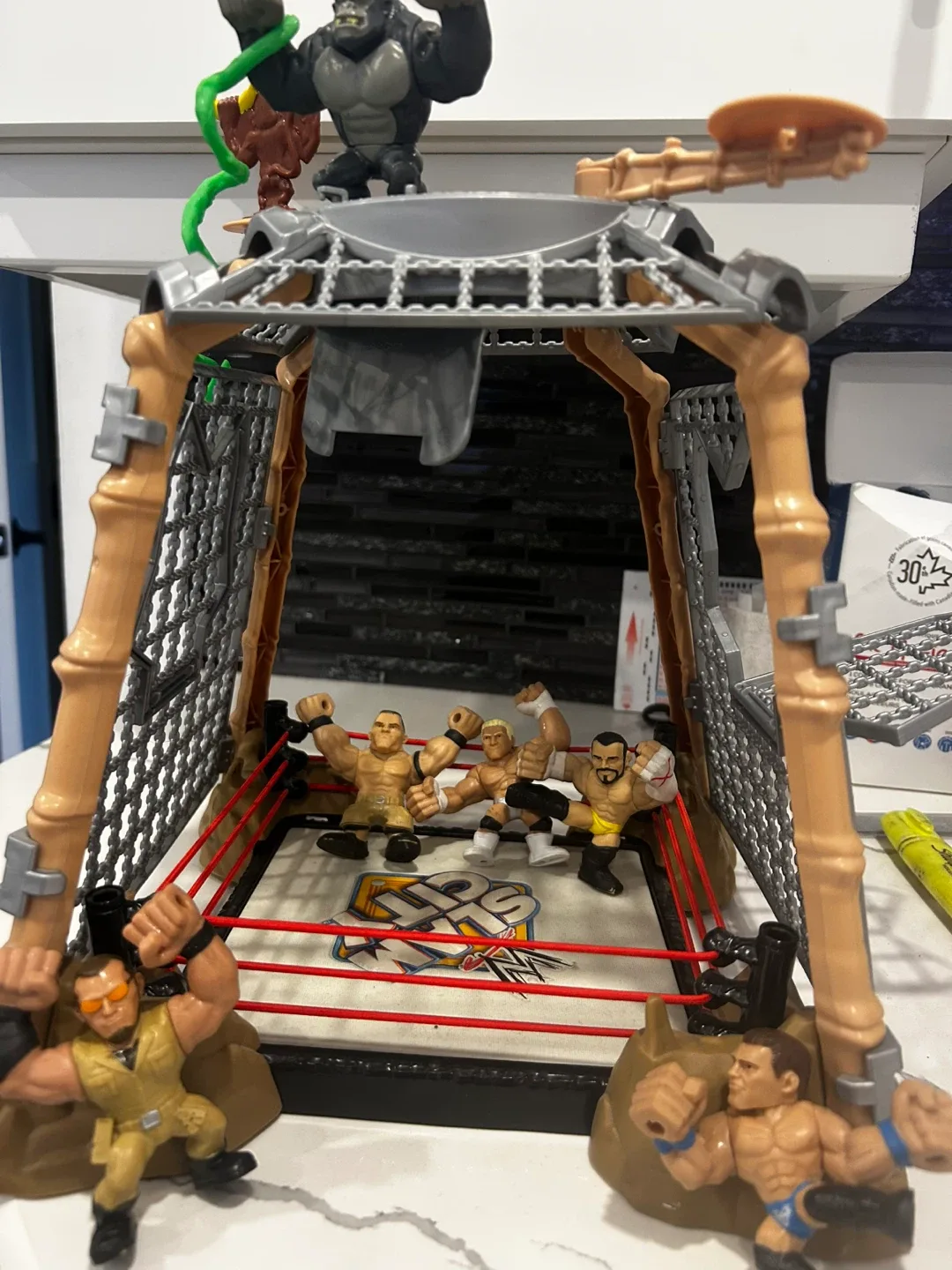 WWE Slam City Cage Playset with Figures image indicator(5)