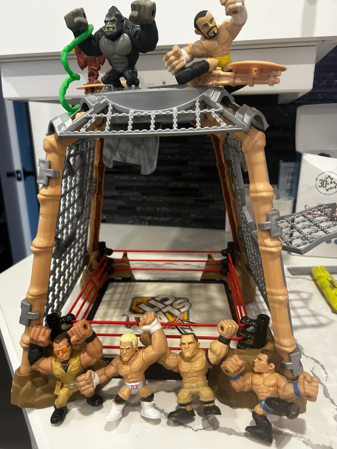 WWE Slam City Cage Playset with Figures image indicator(7)