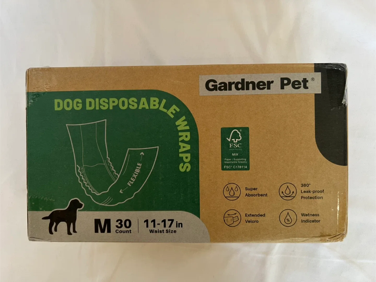Gardner Pet Male Dog Diapers Disposable 30 Ct