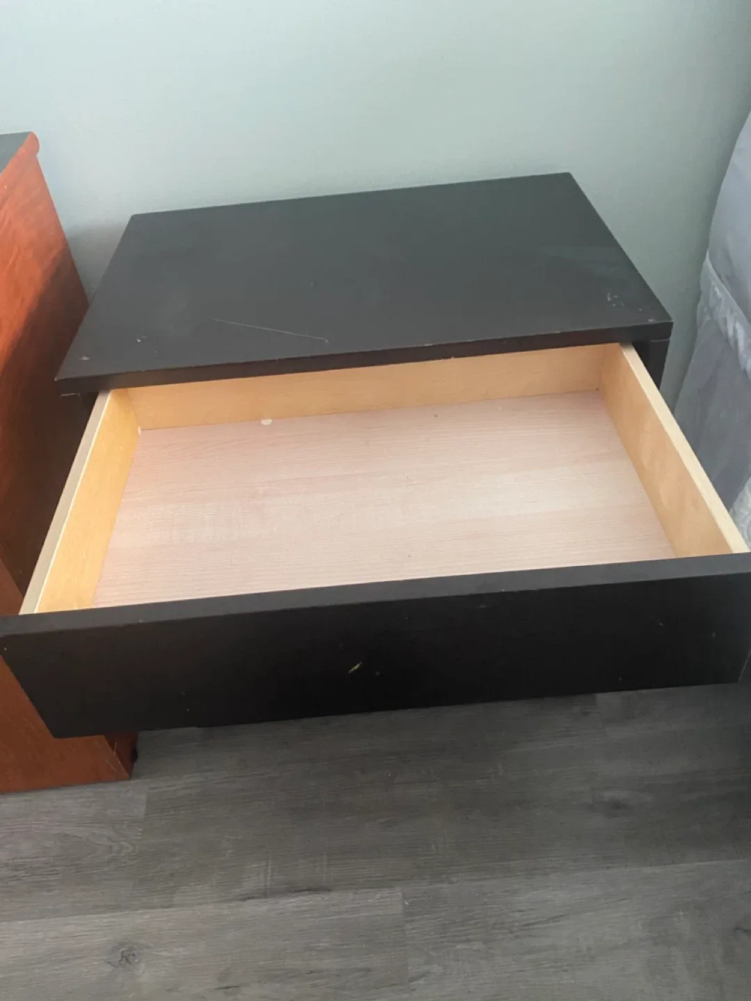 Dark  espresso Nightstand with Drawer image indicator(3)